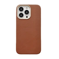 leather phone case for apple iphone13 pro max lambskin material metal button leather shell 13mini all inclusive anti drop cover