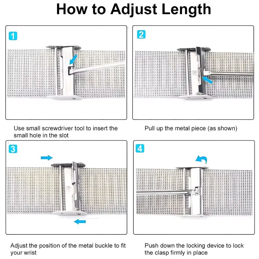 Новый металлический ремешок из нержавеющей стали сменный браслет на запястье