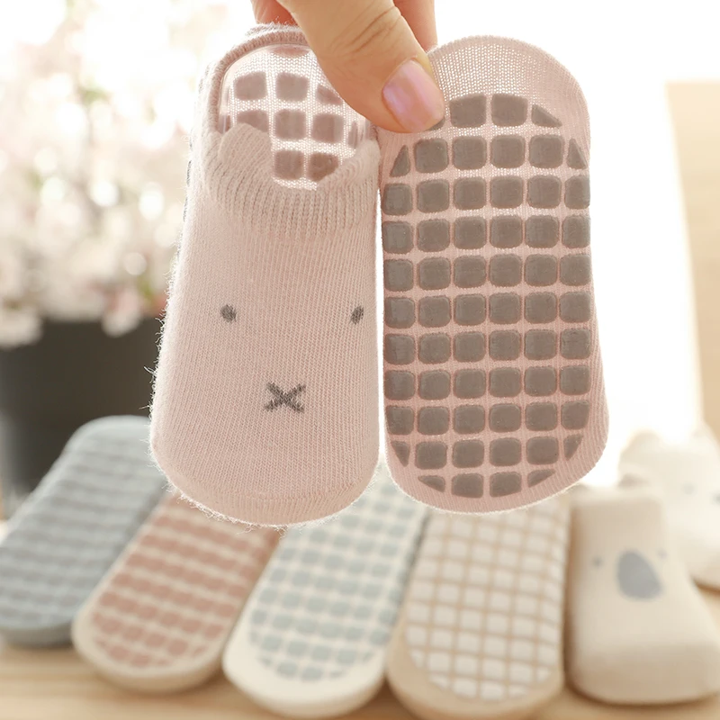 

hibobi Baby Socks Children Floor Socks Combed Cotton Baby Non-Slip Toddler Socks Newborn Cartoon Spring Summer Socks