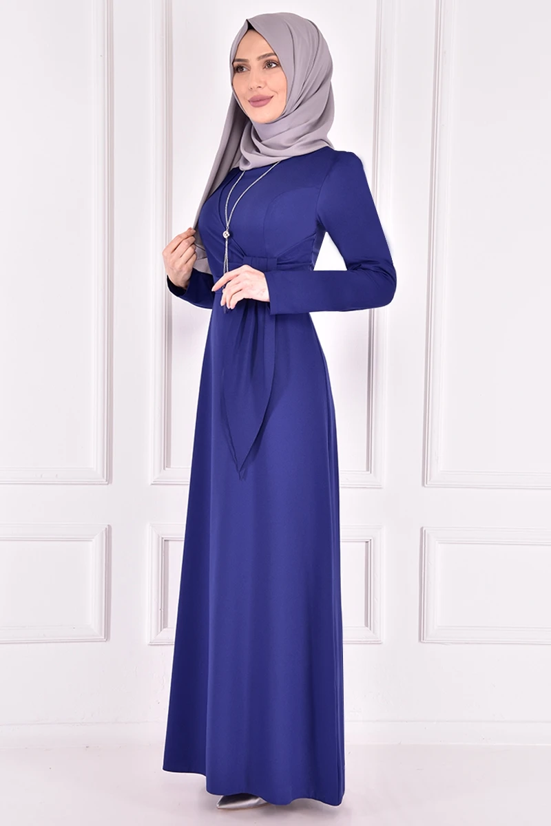 Женское платье с подвеской Индиго, серебристое платье, мусульманское платье, Саудовская Аравия, ASM2354