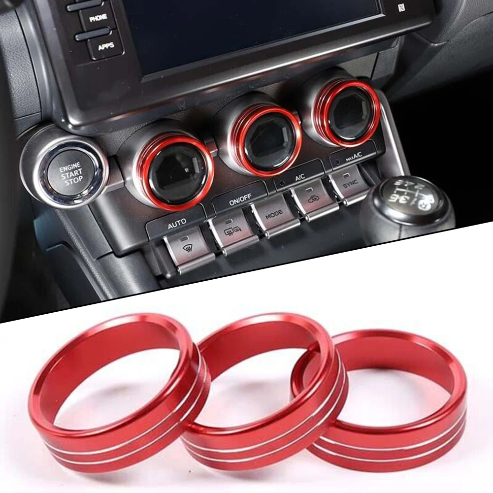 

Brand New Car Spare Parts High Quality New Style Practical To Use Knob Trim Ring Knob Trim Ring AC Knob Alloy Ring