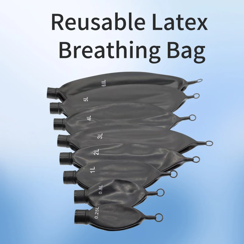 KranVer 0.25L-10L многоразовый латекс дыхательный мешок анестезии вентилятора