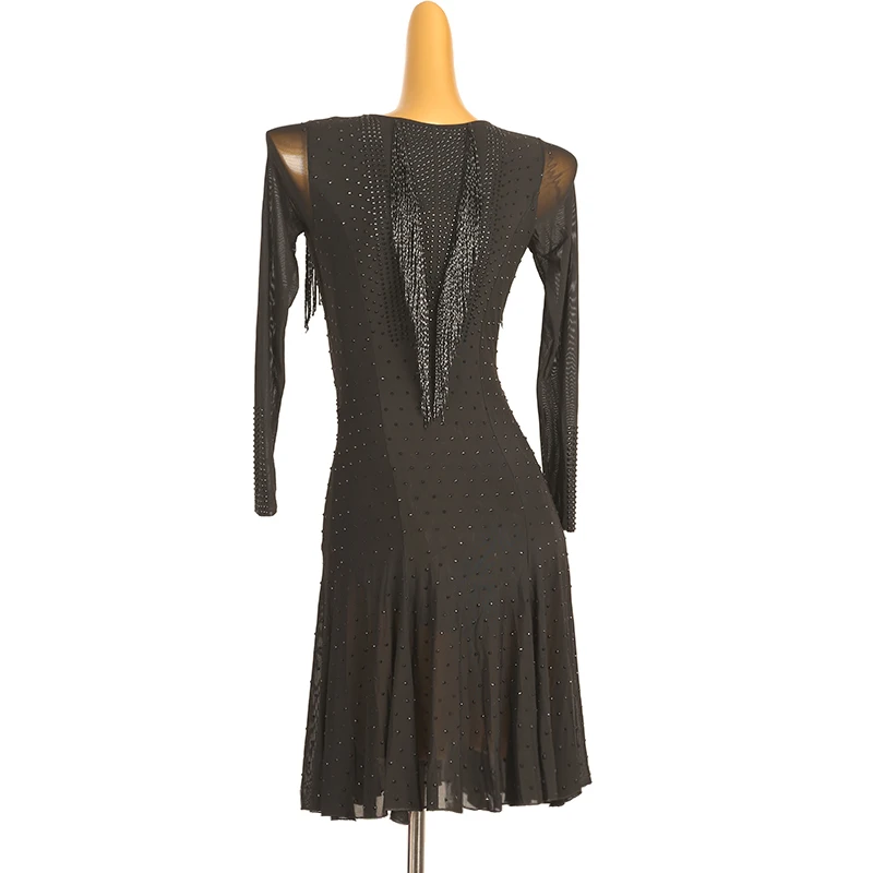 Новинка Платье для латиноамериканских танцев выступлений Женская юбка взрослых