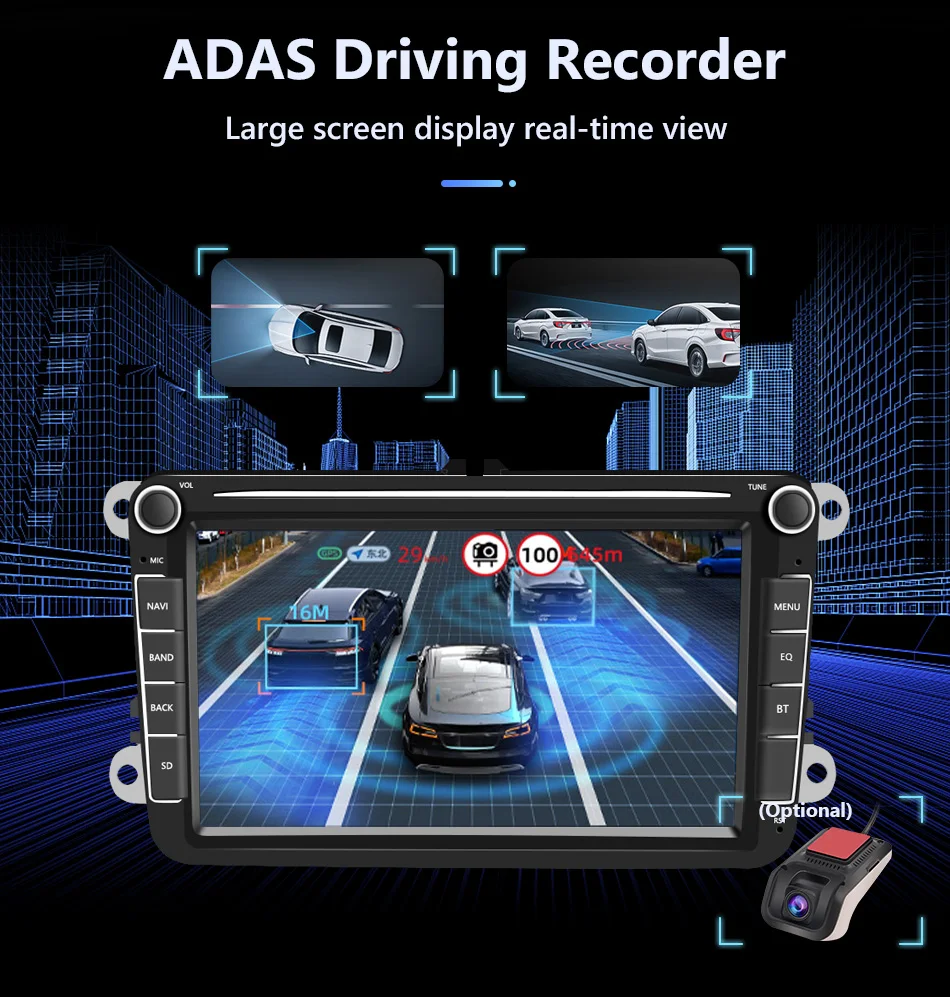 Автомагнитола Eunavi 4G Carplay мультимедийная стерео-система на Android 10 с GPS для VW Golf Passat B6