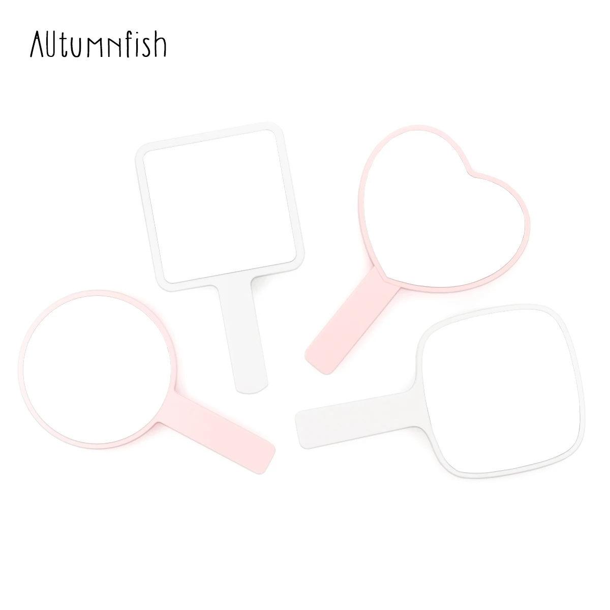 

AUtumnfish Mini Makeup Mirror Hand-held Makeup Mirror HD Cute Cosmetic Mirror Comfortable Portable Simple Design