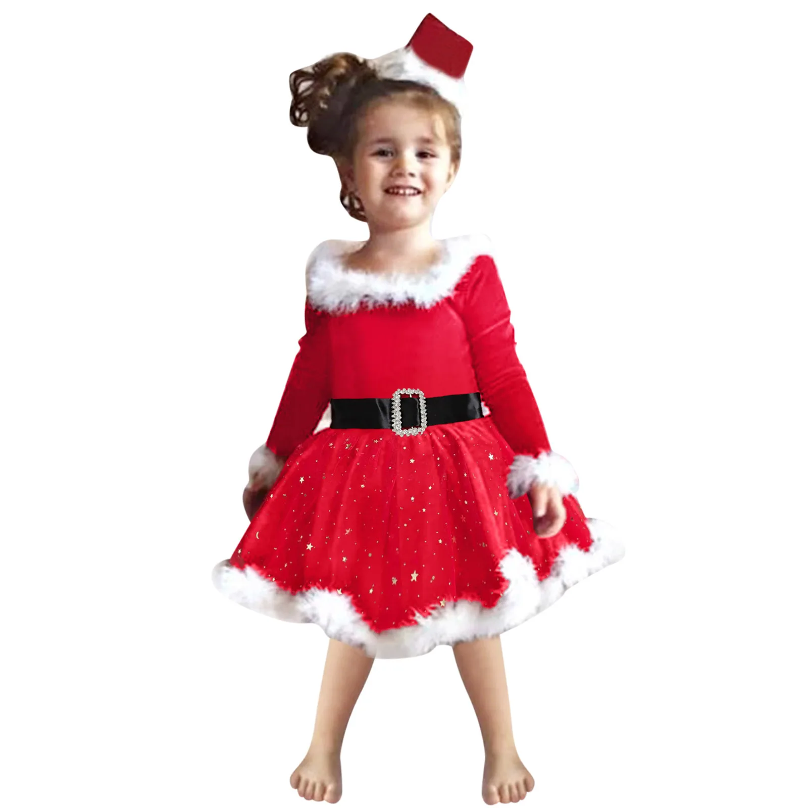 

Детский Рождественский костюм из двух предметов, винно-красное платье, юбка, платье принцессы, Летние Повседневные платья