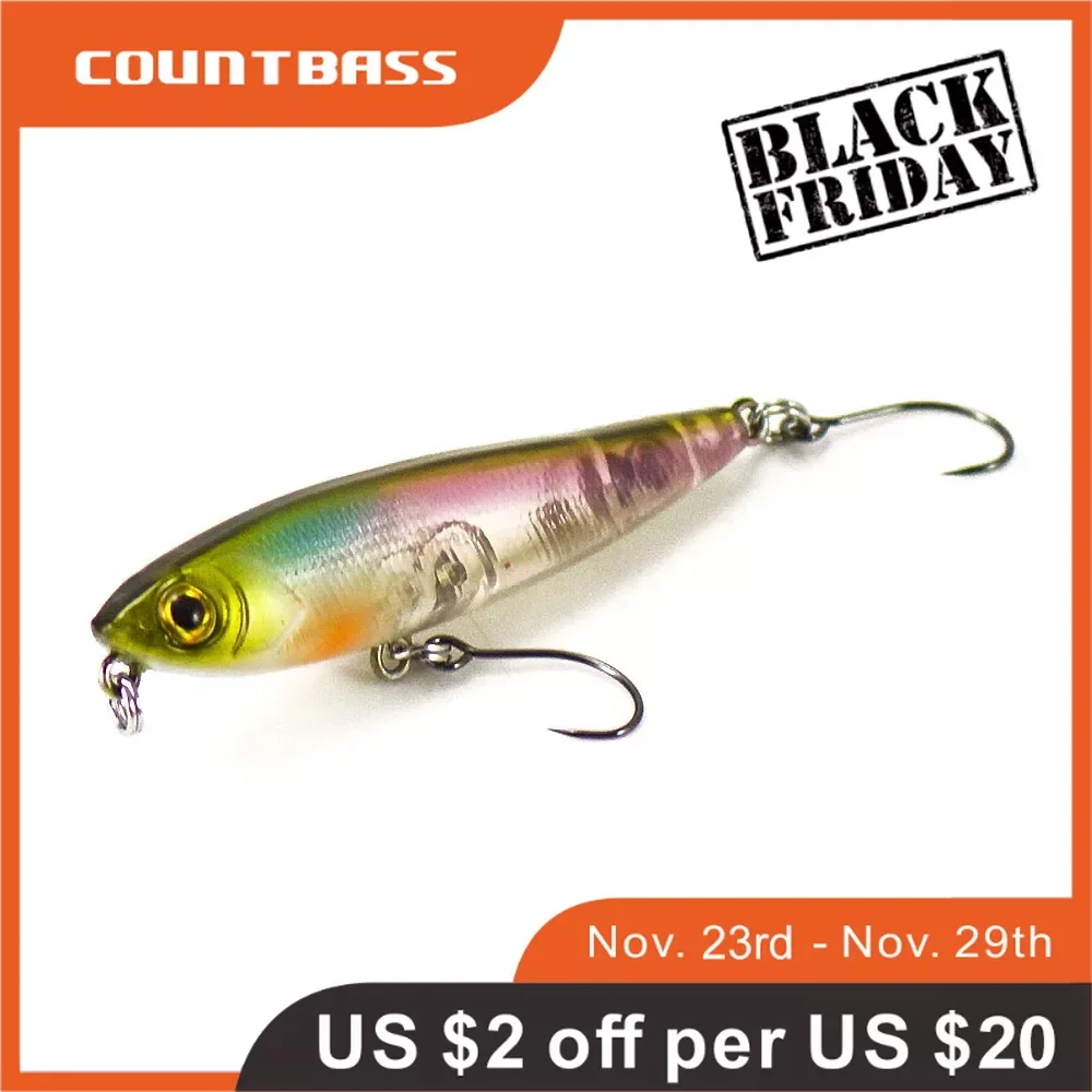 

COUNTBASS 48mm 3.1g Floating Pencil Wobblers Topwater Angler's Fishing Lures Hardbaits for Bass Pike