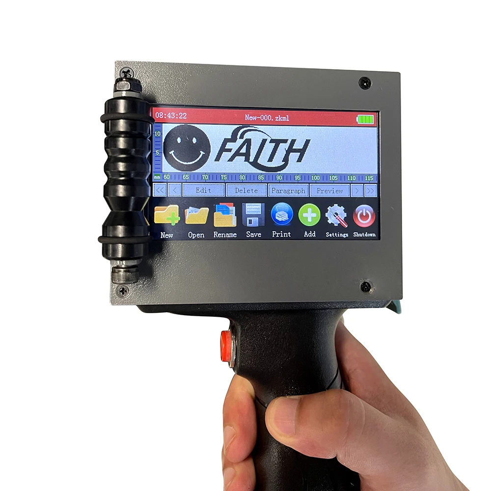 Многоязычный портативный интеллектуальный цифровой 12 7 мм TIJ ручной струйный