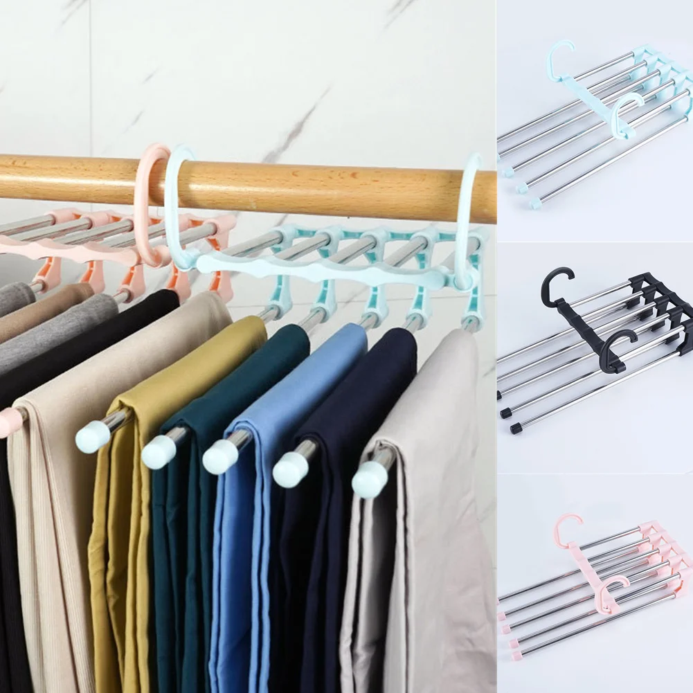

Multifunctional Pants Hanger Clothes Organizer Adjustable Pant Storage Rack Closet Organizer Trouser Hanger