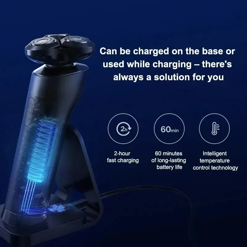 XIAOMI ElectricShaver S700 портативная гибкая бритва с 3 головками для бритья IPX7