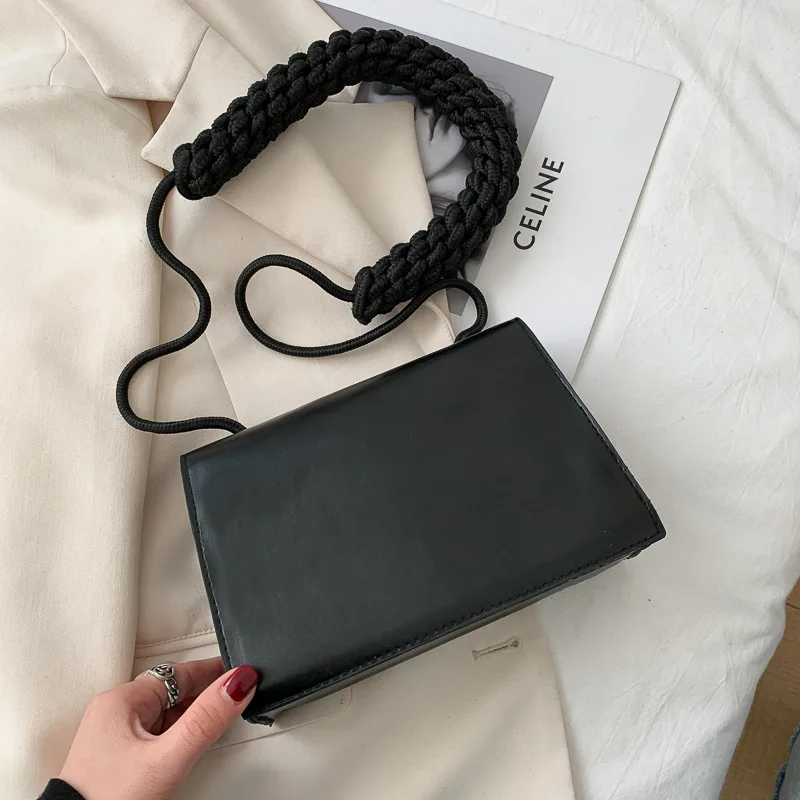 

Vintage Crossbody Flap Woman Bags Spring New Fashion Simple High Quality PU Leather Luxury Handbags Solid Messenger Shoulder Bag