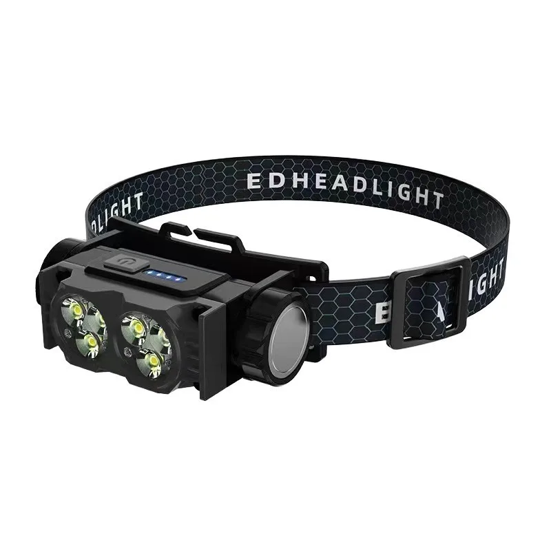 

USB перезаряжаемый налобный фонарь LED черный