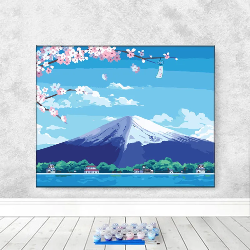 

20055Ann-Tulip diy digital oil painting oil painting acrylic flower painting explosion hand-filled landscape painting