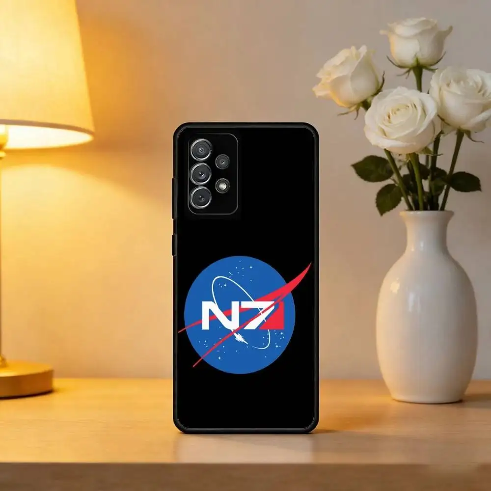 Фото Чехол для телефона Game N7 M-Mass Effect для Samsung Galaxy A73, A72, A71, A70, A53, A52, A51, мягкий силиконовый чехол черного цвета. №3