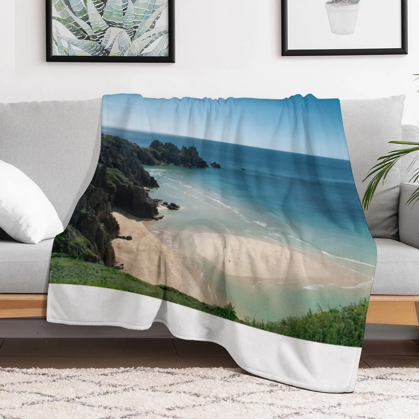 Pedn Vounder Beach Cornwall местоположение фильма Poldark одеяла и пледы с волосатыми роскошными