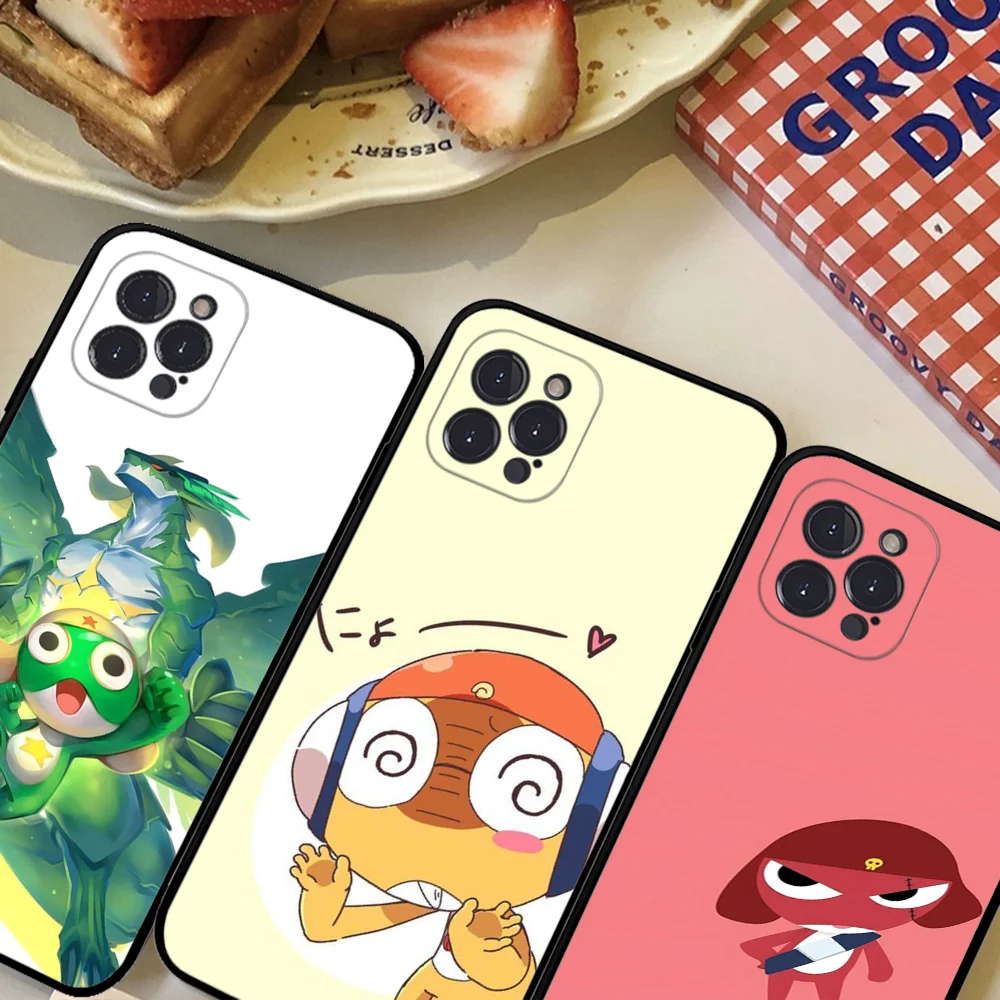 Cartoon Keroro Gunsou Frog Phone Case For iPhone 16 15 14 11 12 13 Mini Pro XS Max Cover 6 7 8 Plus X Funda Shell