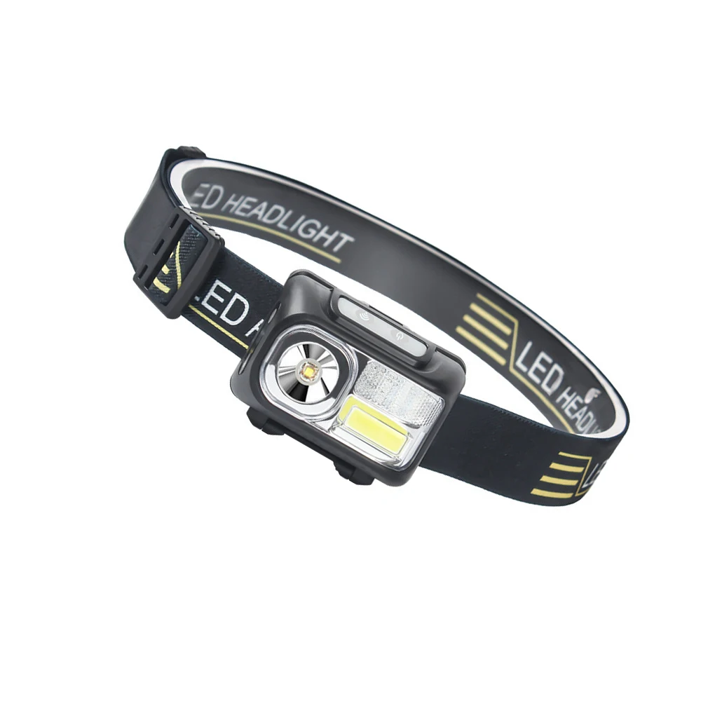 

Motions Sensor Headlamp Rechargeable Headlight Induction 5 Gears Brightness Dimmable Head Lamp Outdoor Hiking Fishing