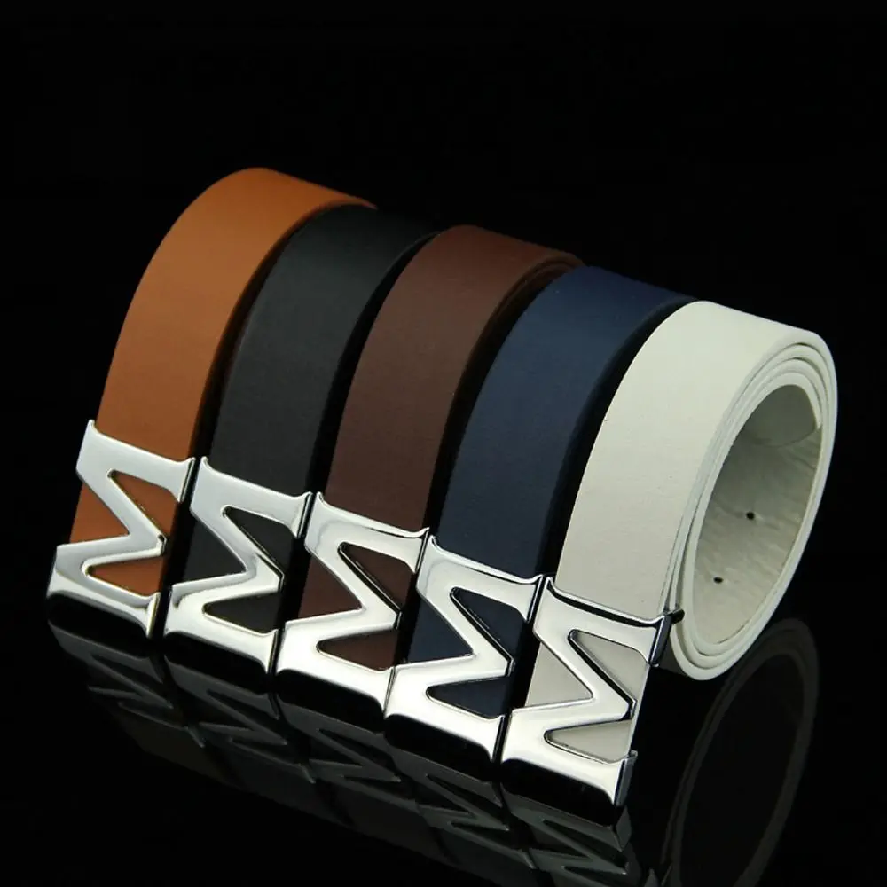 

Украшение для платья, джинсы, металлическая пряжка, искусственная кожа, буквы M, Женские поясные ремни, корейские поясные ремни для мужчин, поясные ремни