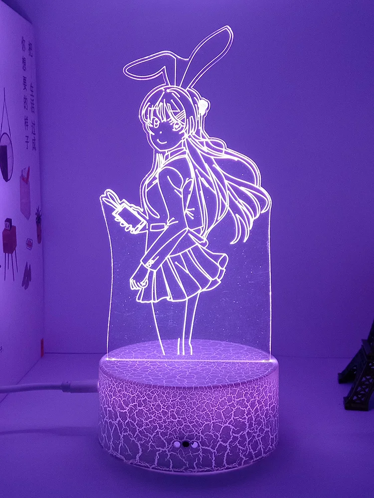 3d Светодиодная лампа Alilo Bunny girl senpai Mai Sakurajima для бедрома манга ночные светильники Аниме фигурки героев декоративная лампа