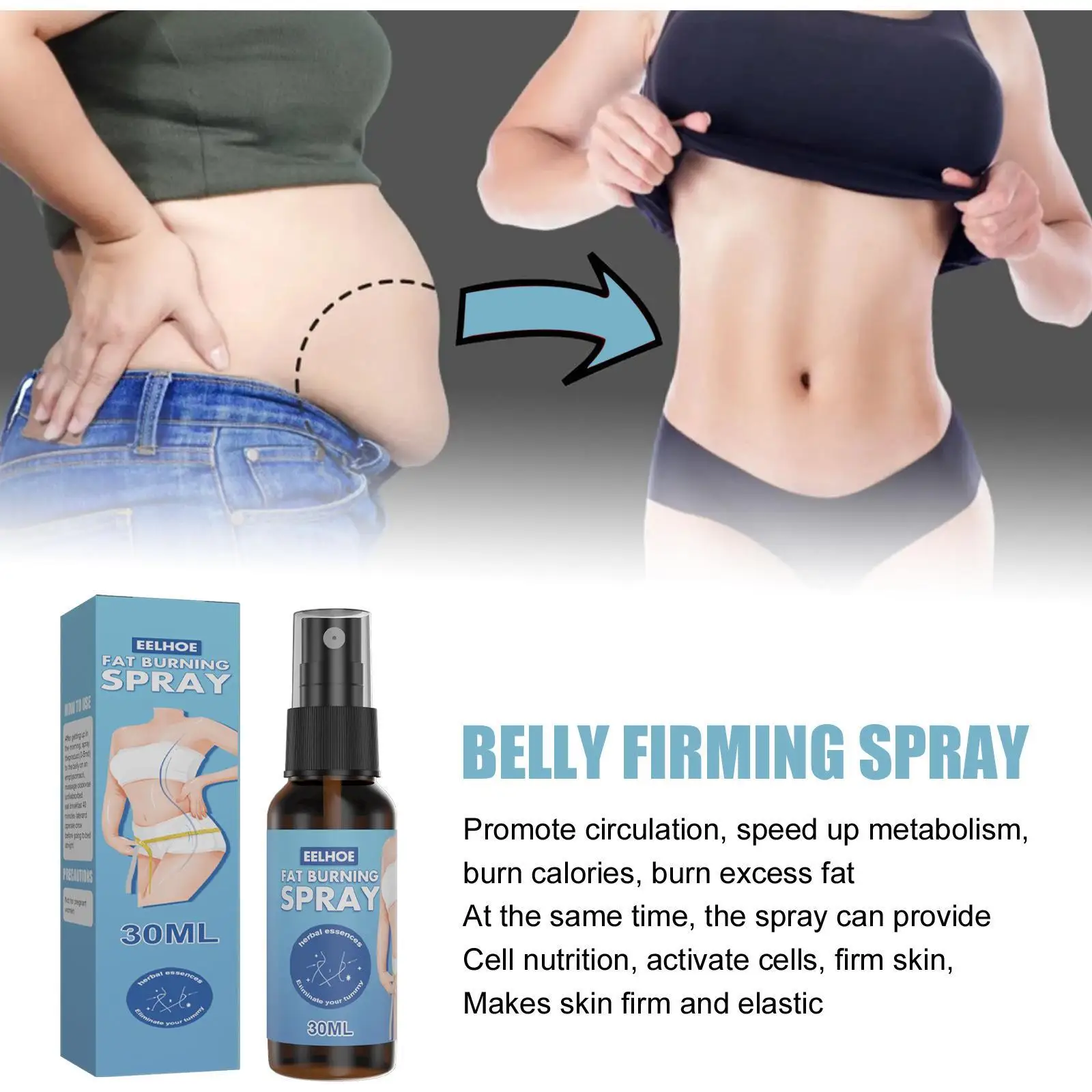 Shaping Body Slimming Spray Xiu Li Slim Waist To Get Rid Of The Big Belly Thigh Muscle Lifting Tightening Skin Massage Liquid