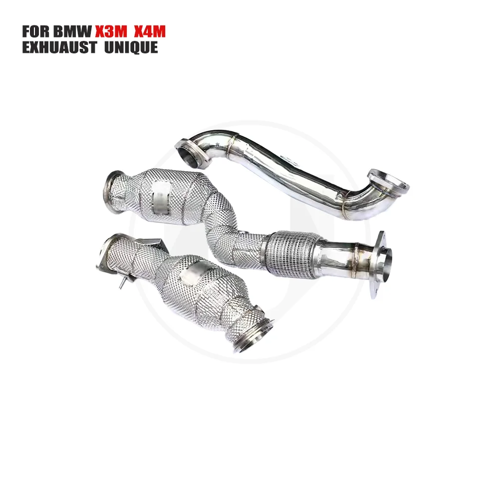 

UNIQUE Car Accessories Exhaust Downpipe High Flow Performance for BMW X3M X4M 2022 With OPF Catalytic Converter