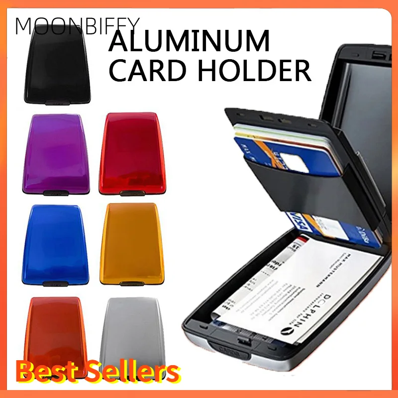 

1PC Aluminum Metal Anti-Scan RFID Credit Blocking Wallet Business Card Protection Holder Case Purses Aluminum Credit Card Case
