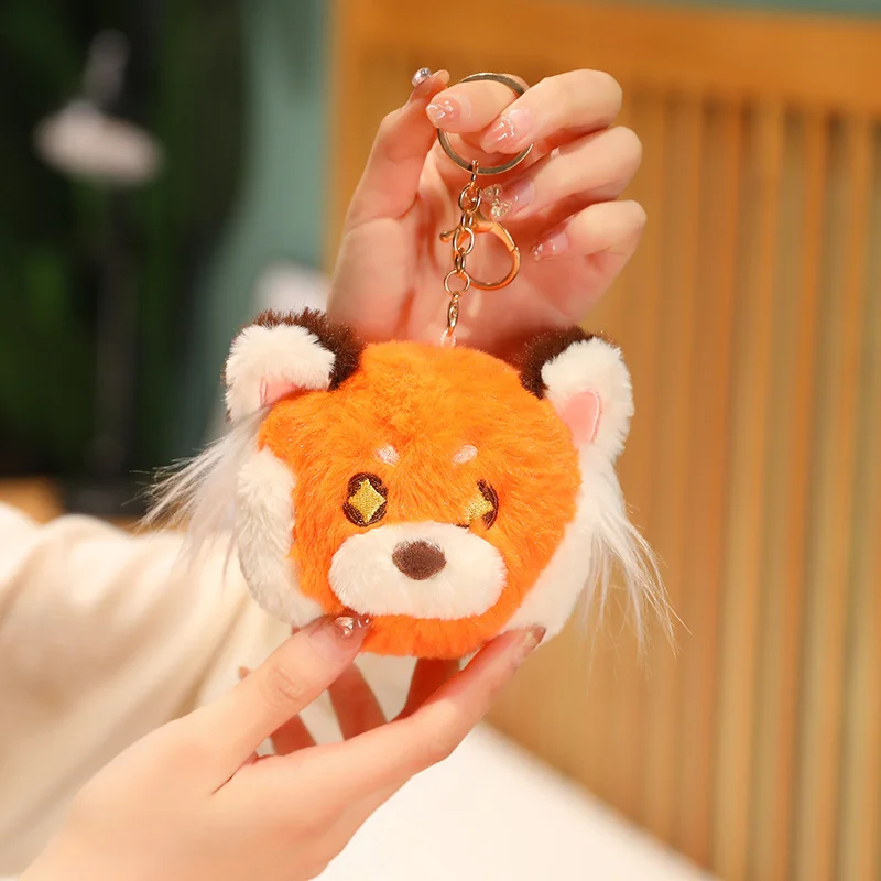 Плюшевые игрушки пушистые волосы Красный енот 10-110 см милая мягкая мультяшная