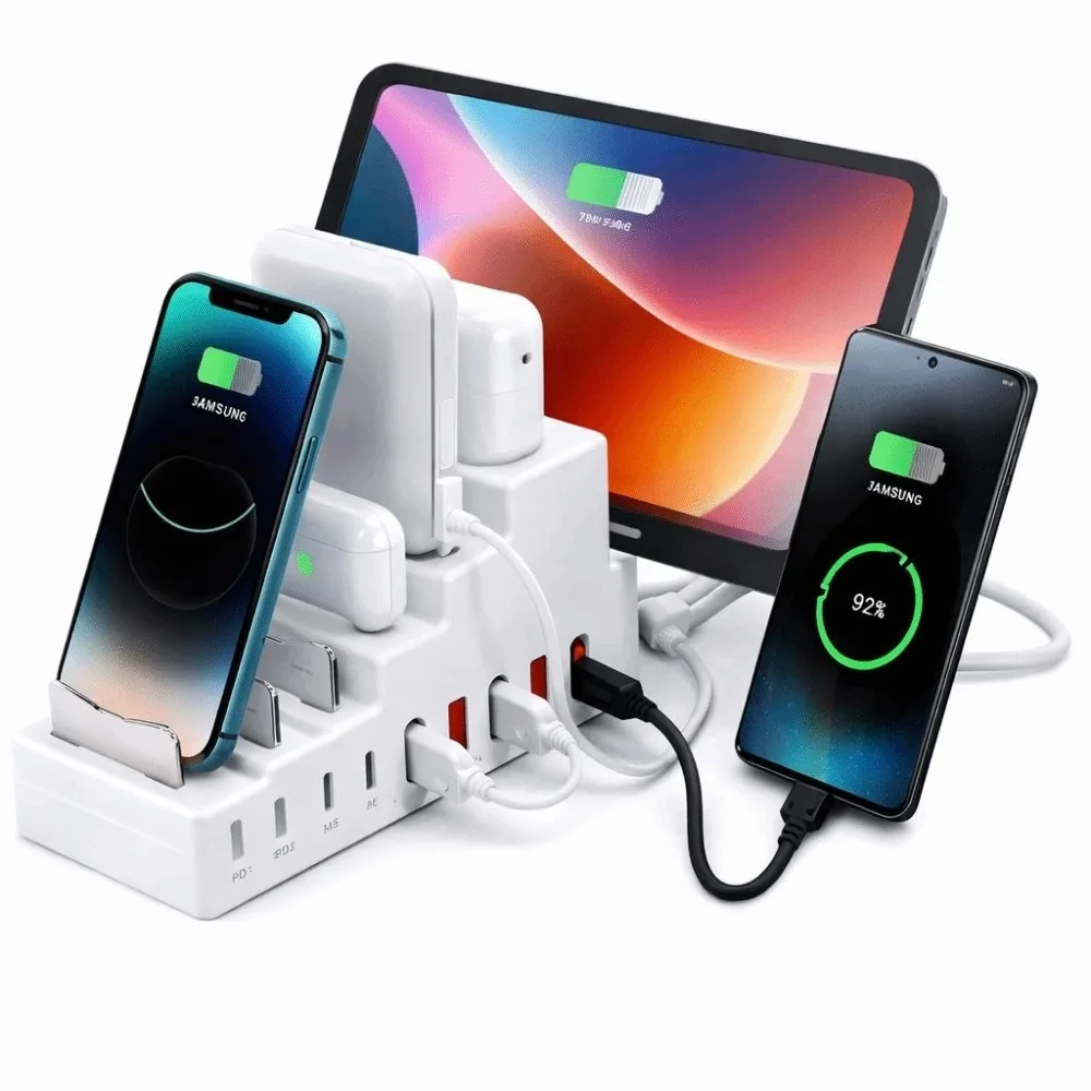 Фото Портативный дизайн, многопортовый USB-концентратор Type-C, компактный, стабильный USB-разветвитель, практичная и удобная многопортовая док-станция для передачи данных №5