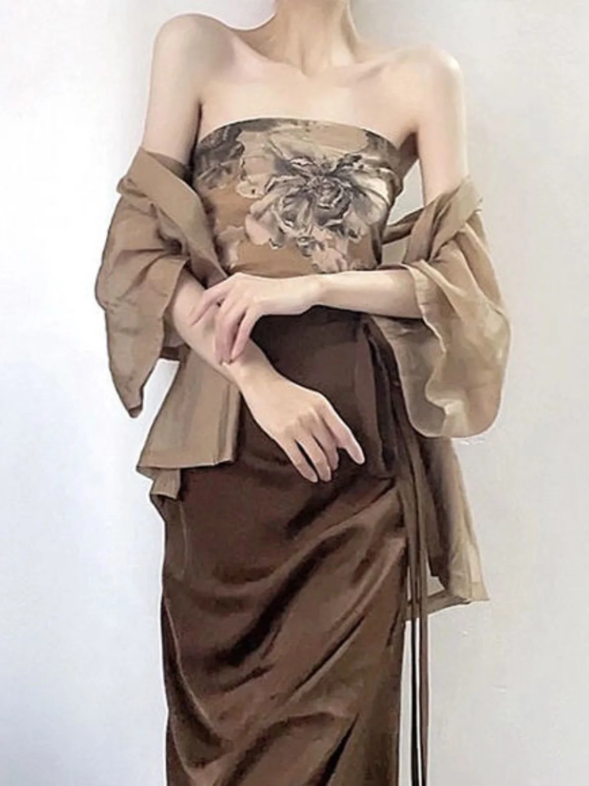 Новая китайская женская одежда Sle улучшенная национальная Hanfu в стиле Дзен чайная