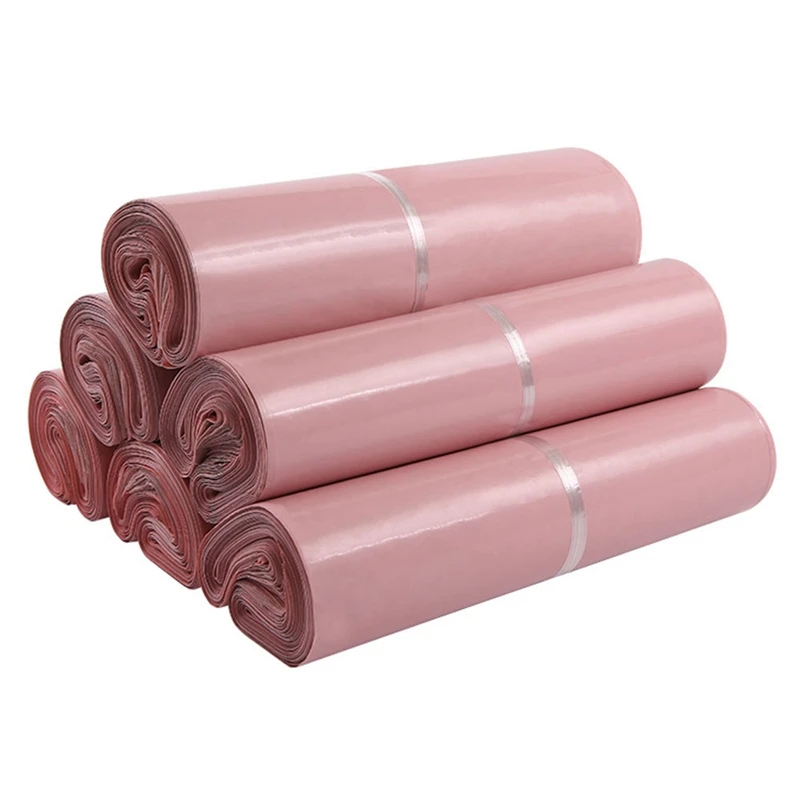 

100Pcs Quality Courier Bag Parcel Packaging Bag No Pocket Postal Plastic Mailers Flyers Mailing Packing Bag Retail
