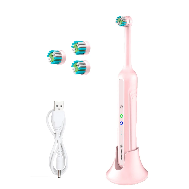 Electric Rotary Toothbrush Adult 360° Rotation 40000/min Clean USB Charging Tooth Brush Whiten Teeth Oral Care 3pcs Brush Heads