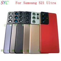 rear door battery cover housing case for samsung s21 ultra 5g g998 back cover with camera lens logo repair parts