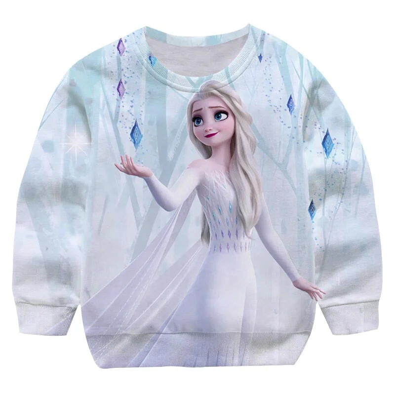 Kids Frozen 2 Sweater Toddler Baby Boys Girls Clothes Elsa Disney Sweatshirt Tops Girl Autumn Winter Hoodies Coat Clothing 2022