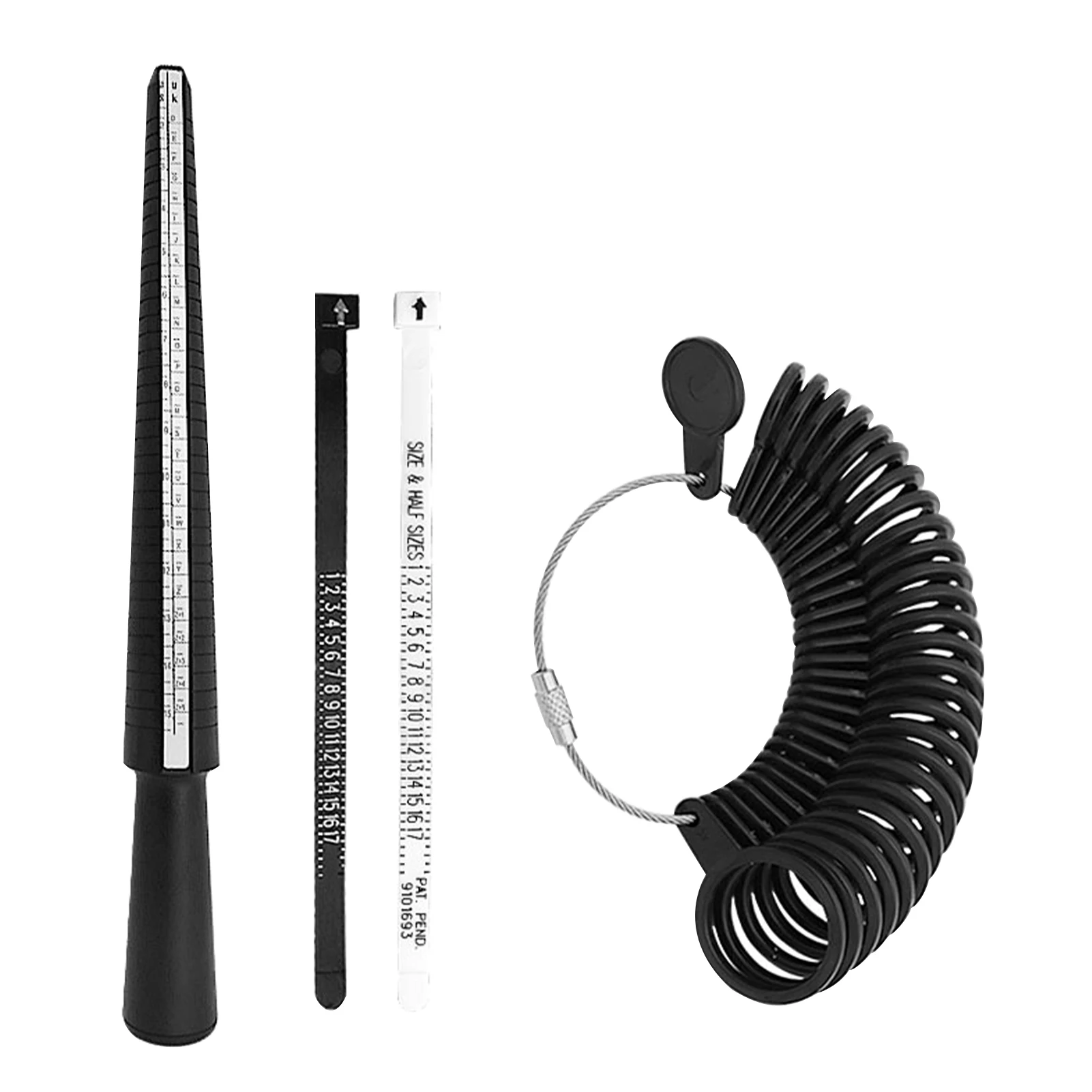 

Home Gift Round Practical Accurate Jewelry Measuring Tool Accessories Adjuster Easy Use Finger Gauge Ring Sizer Clear Scale