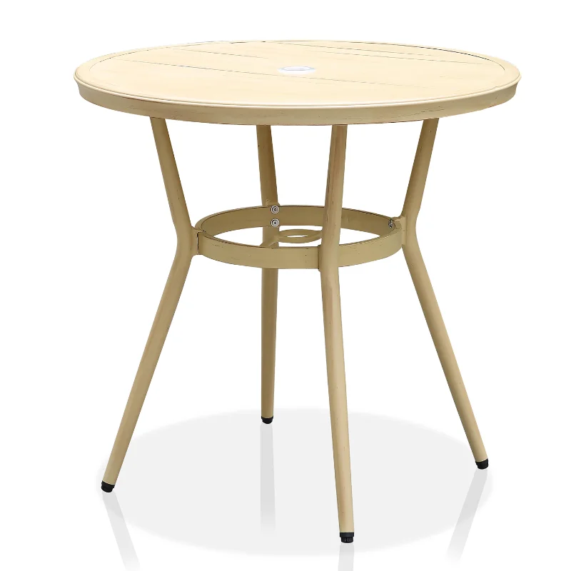 

Furniture of America Cruz Round 32-inch Patio Bistro Table, Natural Tone