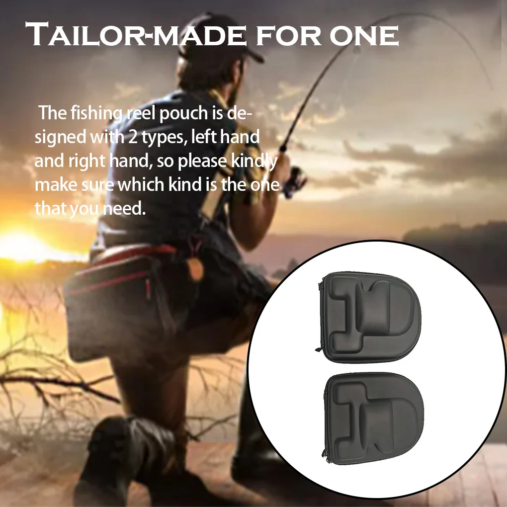 Fishing Reel Storage Case Reusable Shockproof Sponge Lining Baitcasting Wheel Bag Container Fish Accessories Left Hand