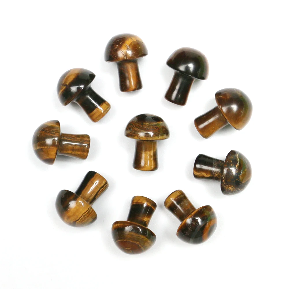 

10 шт./набор, мини-Грибы из натурального Тигрового Глаза