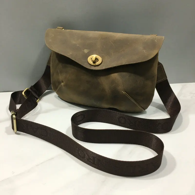 Мужская кожаная крест-наплечная сумка