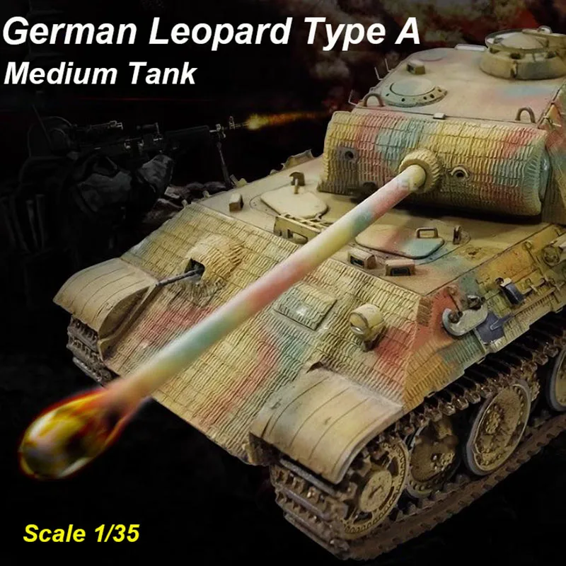 

Модель танка в сборе 1/35 немецкий Леопардовый тип А средний танк с солдатиком 35065
