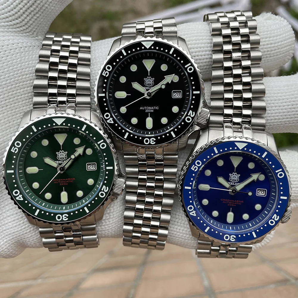 

STEELDIVE SD1973 Mechanical Dive Watch For Men Japan NH35 Automatic Movement Watches 200M Waterproof Ceramic Bezel Abalone Watch