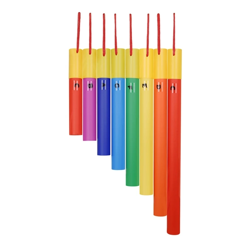 

Colorful Orff Sound Tube Plastic 8-Tone Sound Tube Childrens Percussion Instrument Early Educational Toy Octave Tube