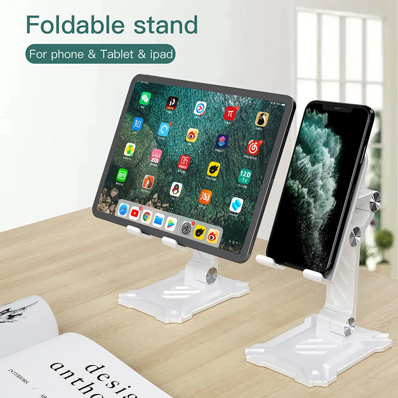 Metal Desk Phone Holder For iPhone iPad Xiaomi Adjustable Desktop Foldable Tablet Cell Stand Universal New |
