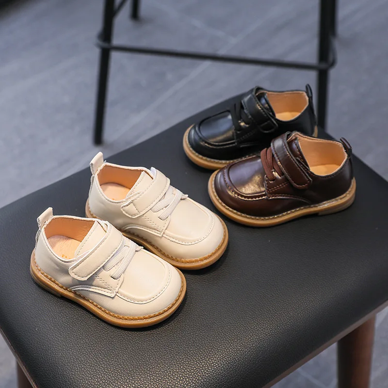 

Girls School Retro Leather Shoes Autumn Spring 2022 New Fashion Baby Children's Super Soft Comfortable Shoes 1-4 Years OldY