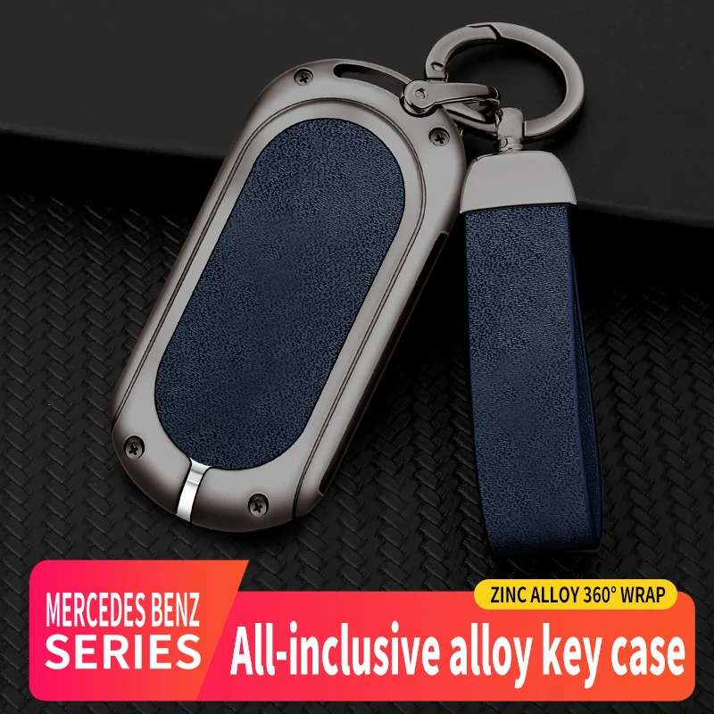 

Zinc Alloy+Leather Car Key Case Cover For Mercedes Benz C S Class W206 W223 S350 C200 C260 C300 S400 S450 S500 Keyless Keychain