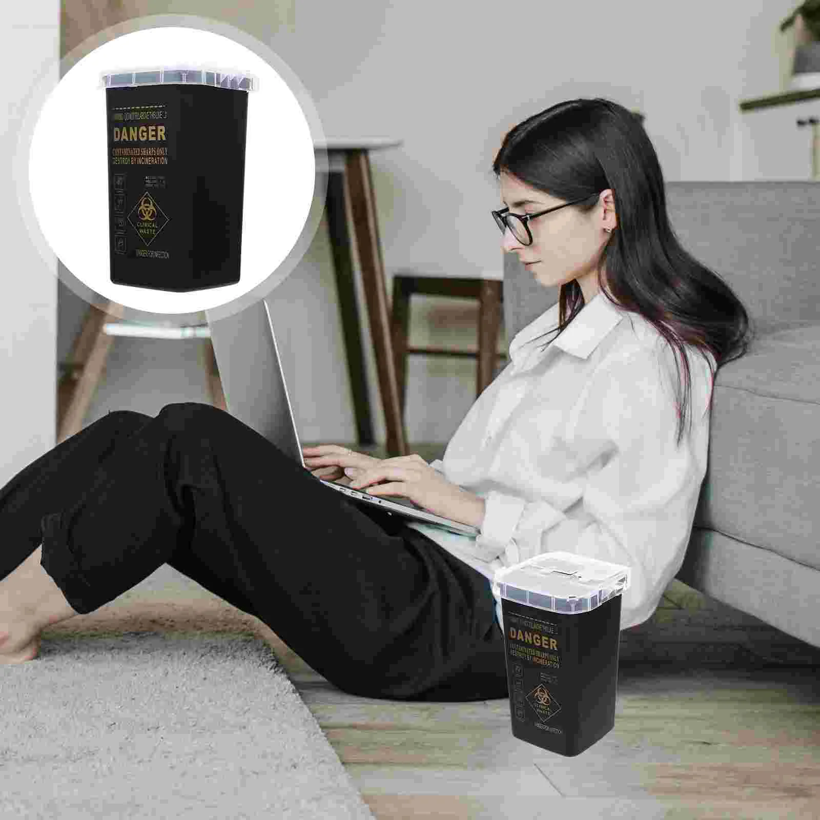 

Sharps Disposal Container Containers Case Bins Can Box Desktopneedlesneedle Travelblades Bin Bucket Collection Salon Using