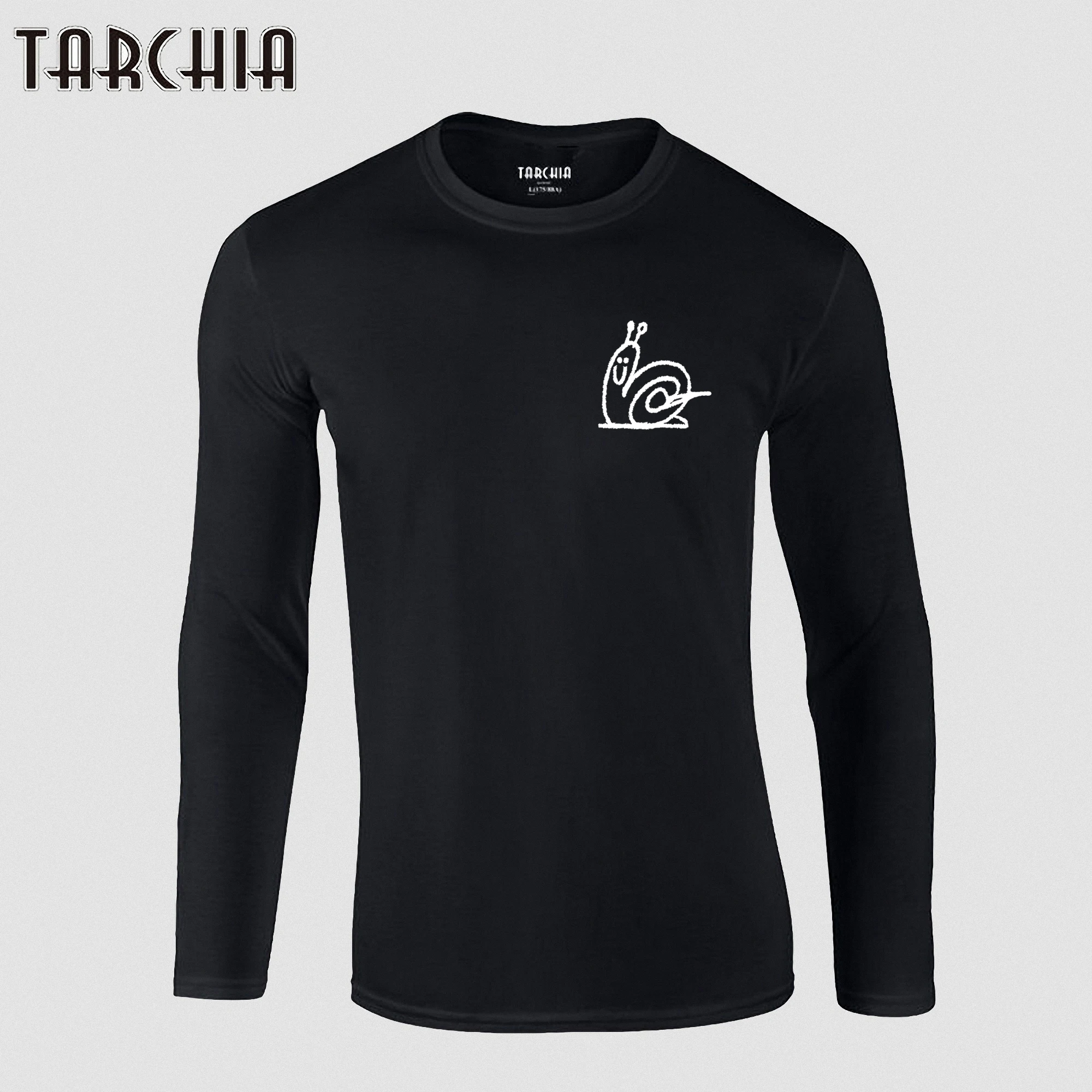 

TARCHIA T-Shirts 2023 Oversized Boys Girls Snail New Long Sleeve 100% Cotton Camisetas Tee Top Mens Casual Graphic T Shirts