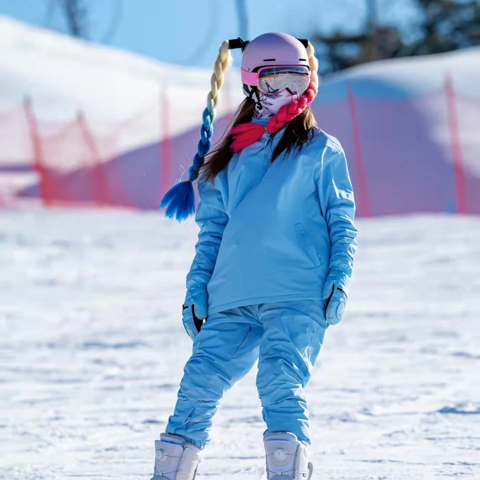 Косички для мотоциклетного шлема парик женщин разные цвета двойной косичка