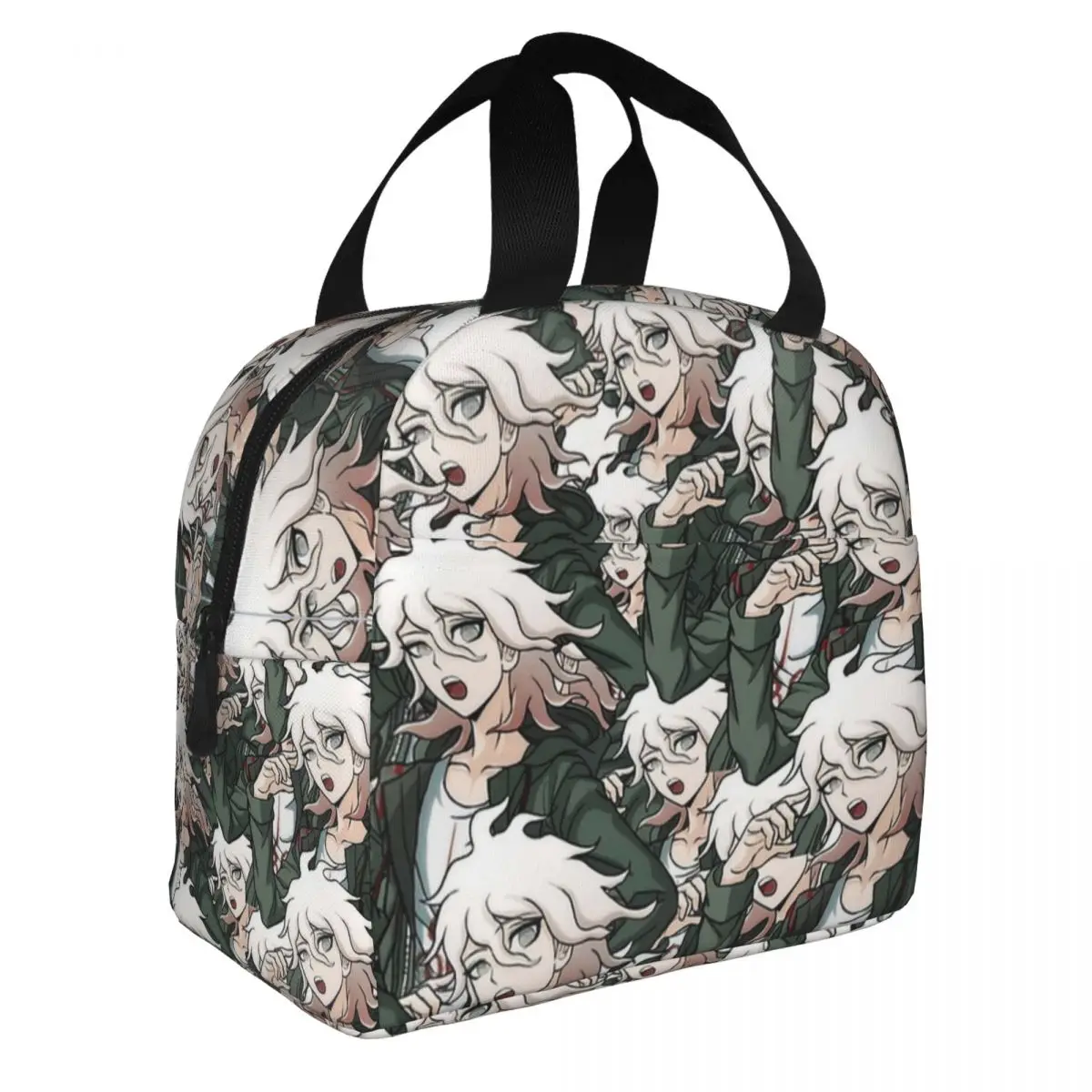 Danganronpa,nagito Komaeda Voice Lunch Bento Bags Portable Aluminum Foil thickened Thermal Cloth Lunch Bag for Women Men Boy