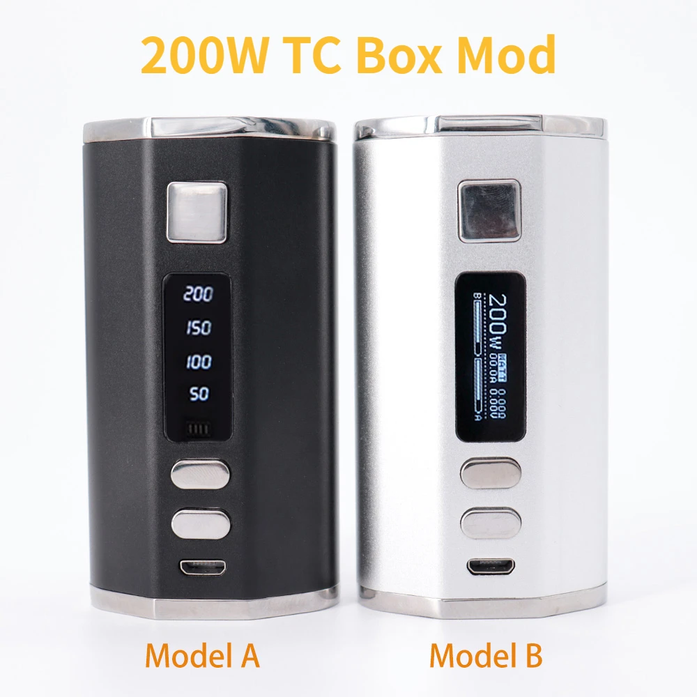 

E-Cigs Vapers 200W TC Box Mod 4400mAh Battery Digital LED Scree cigarettes Vaporizer Cigarette Electronic Battery Box Vape Mod