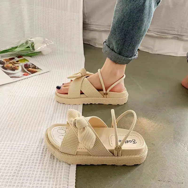 Sandals Women's 2023 New Fashion Summer Temperament New Fashion Platform Roman Flat Shoes Outdoor Beach Sports Comfort Shoes
